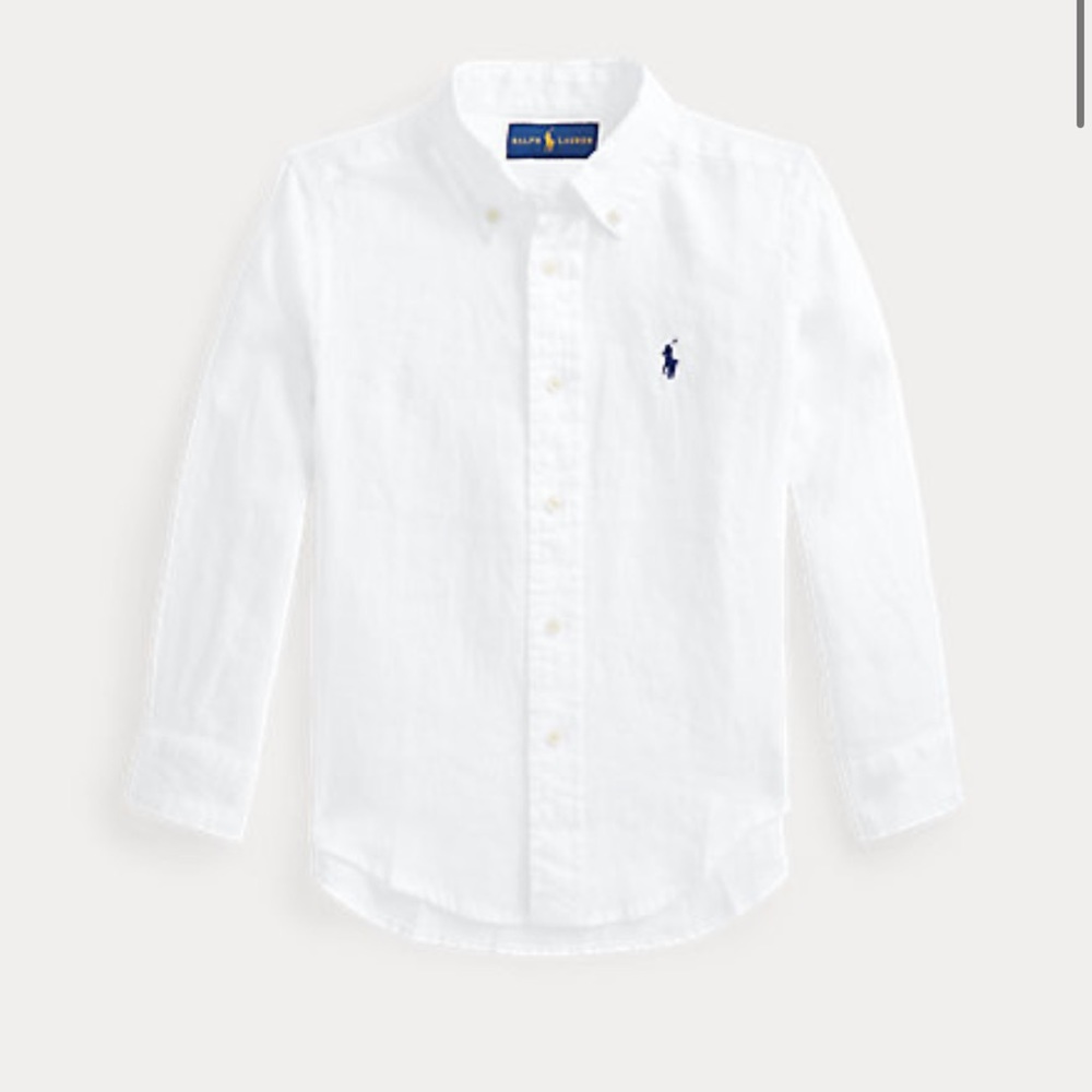 Ralph Lauren Long Sleeve White Linen shirt